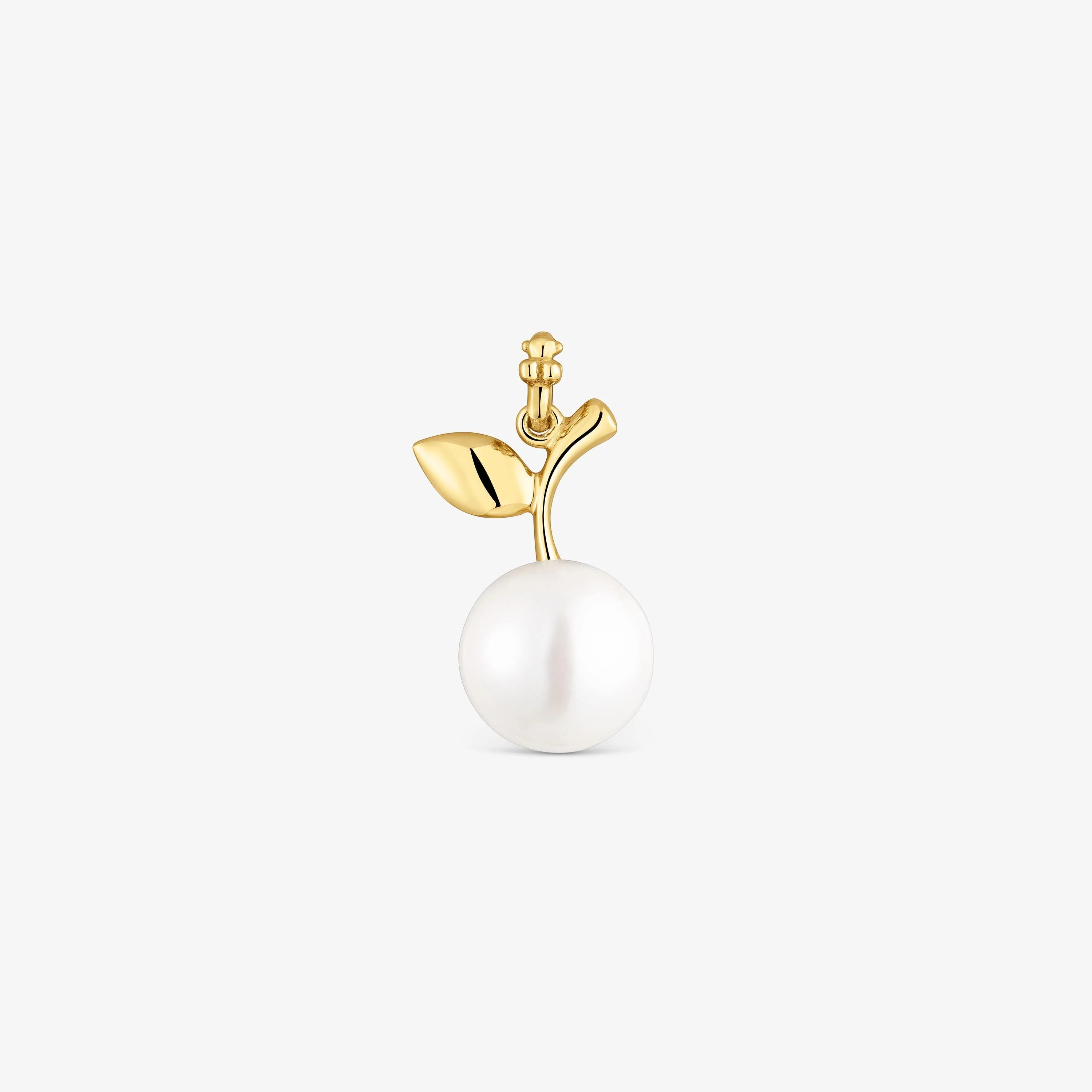 14K solid gold Pendant with cultured pearl Medallions - 1