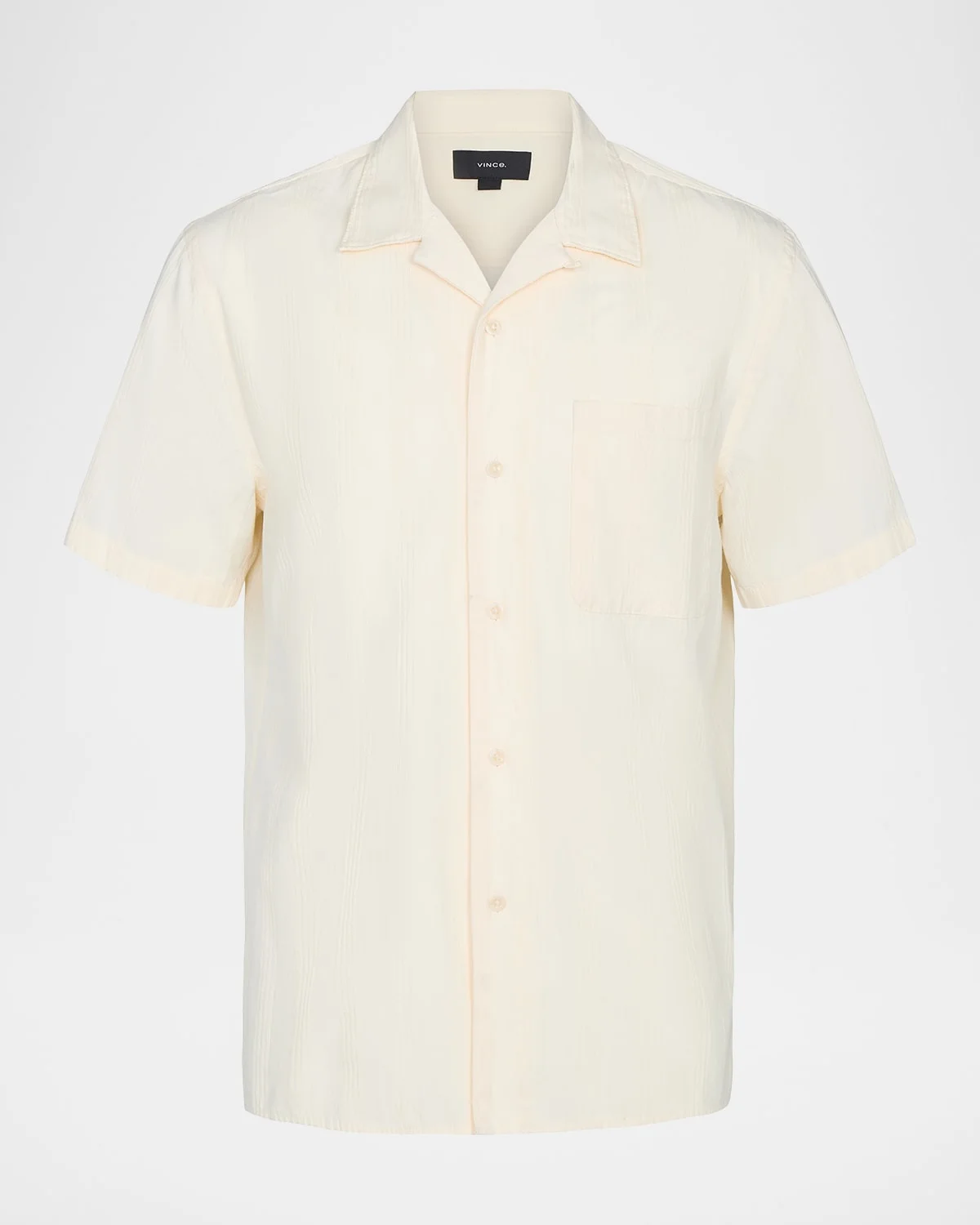 Men's Union Stripe Cotton Loop-Collar Short-Sleeve Shirt - 1