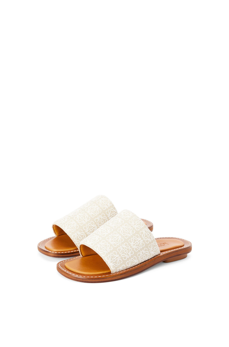 Loewe Slide in Anagram jacquard and calfskin outlook