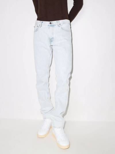 Off-White Diag-stripe print slim fit jeans outlook