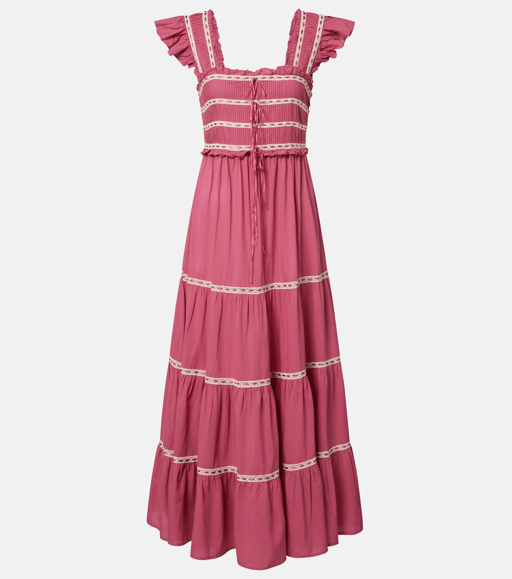 Chandra tiered cotton midi dress - 1