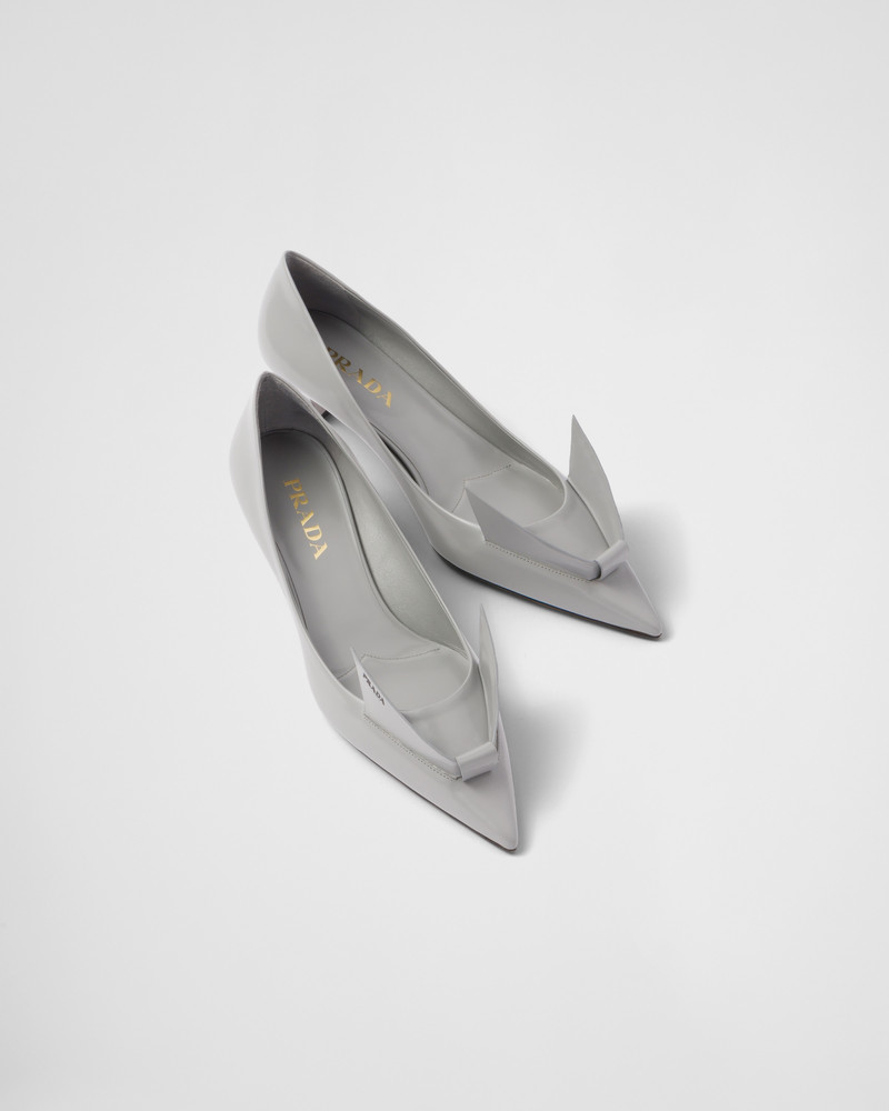 Brushed leather pumps 4