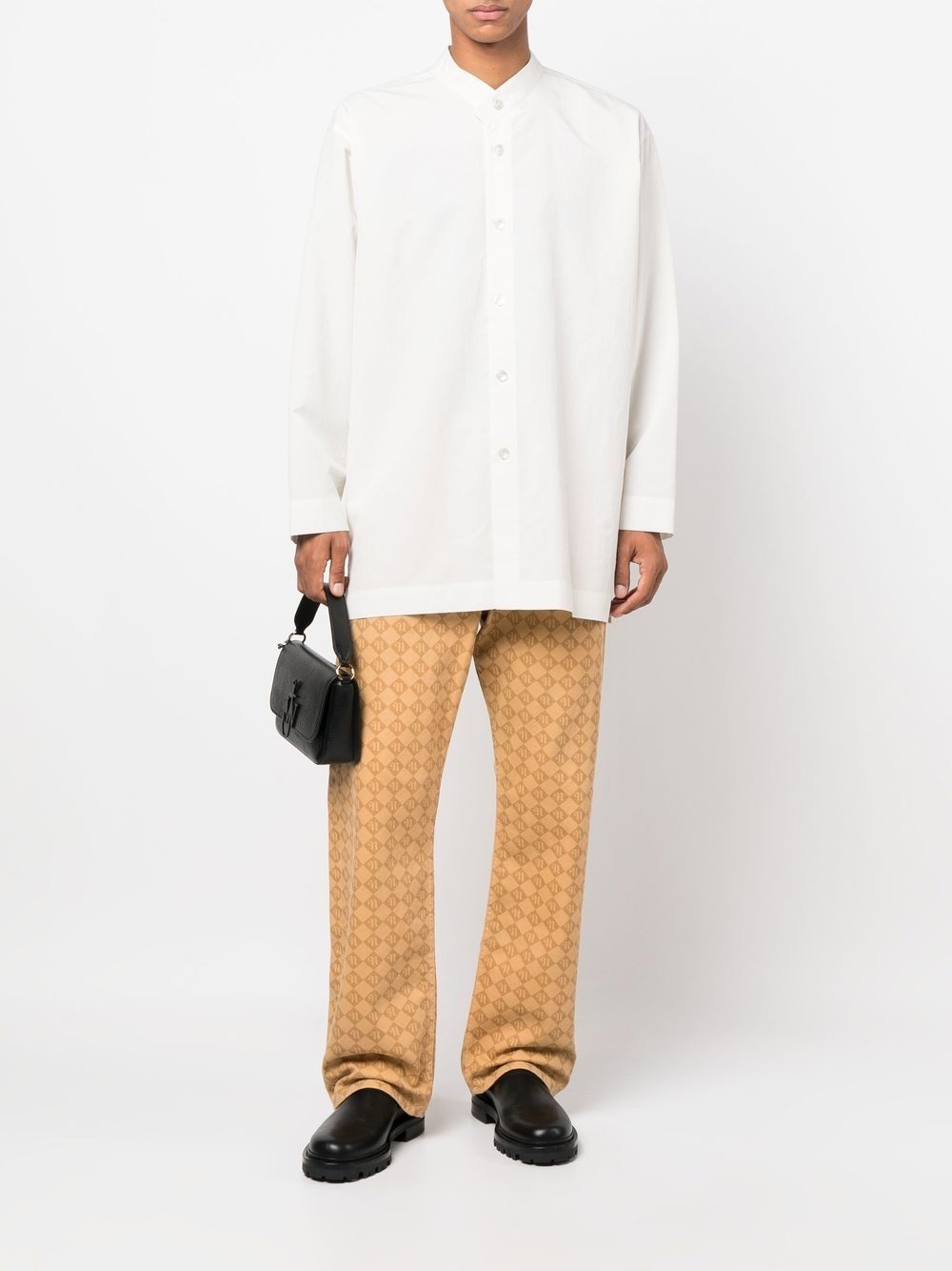 monogram-print straight-leg trousers - 2