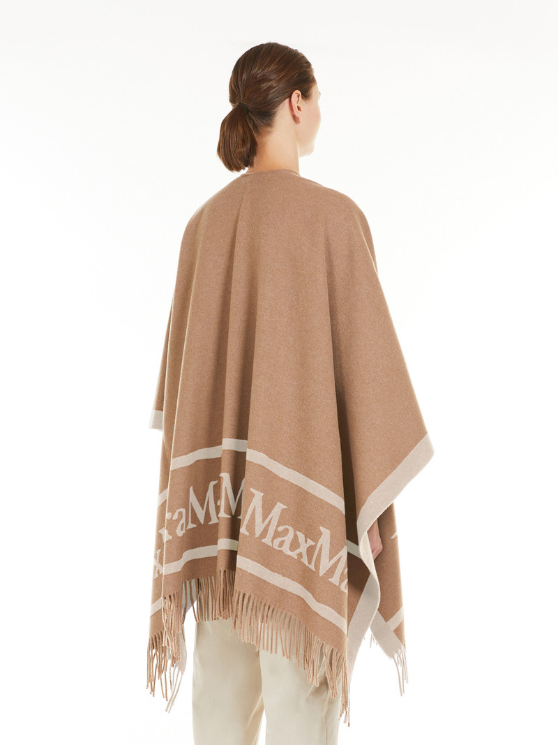 HILDE Jacquard wool poncho 3