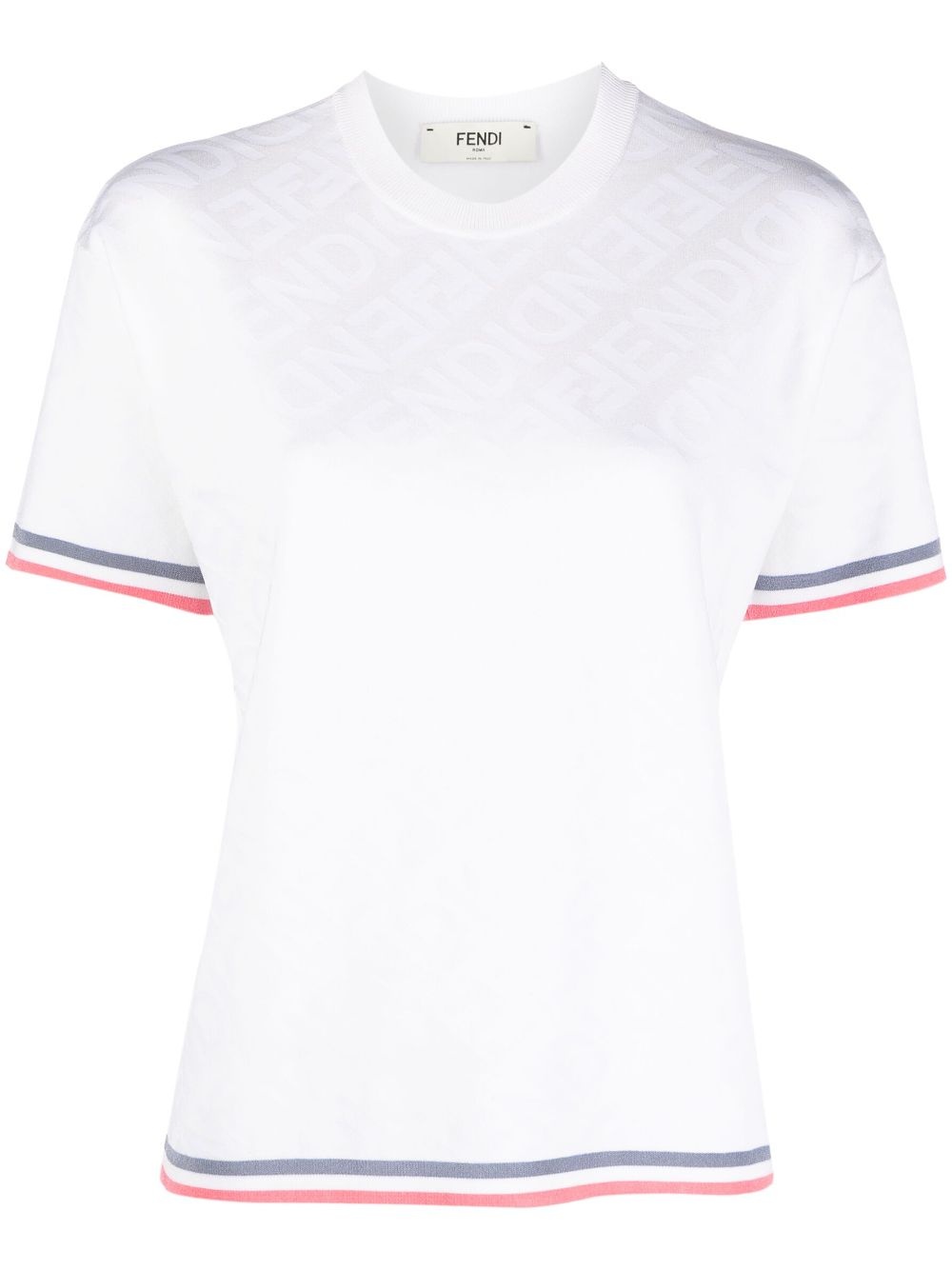 motif-print round-neck T-shirt - 1