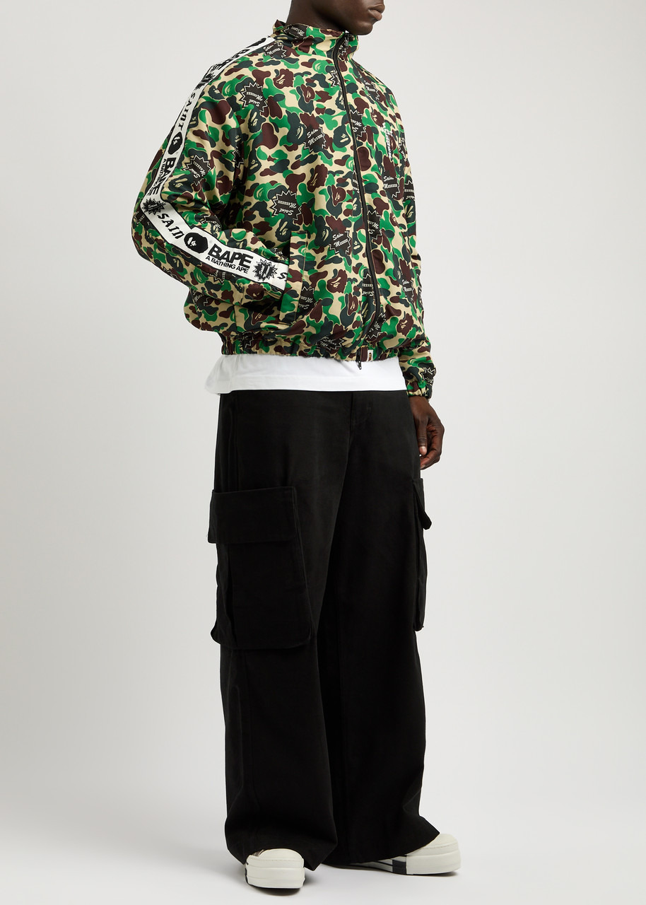 Saint Mxxxxxx X A Bathing Ape Printed Nylon Track Jacket - 4