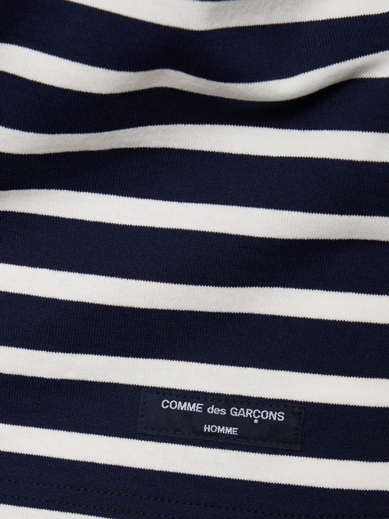 Striped cotton stitch t-shirt - 4