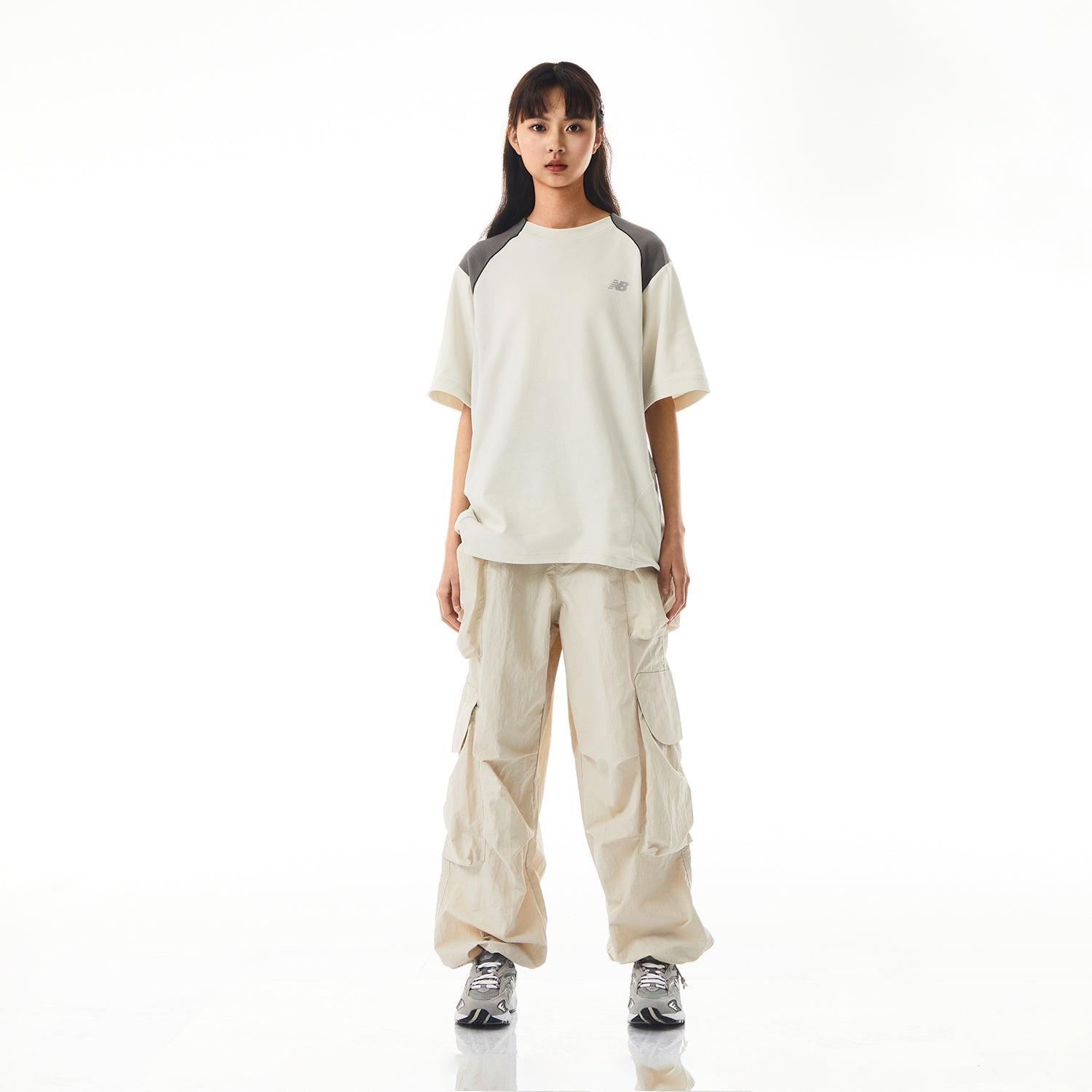 New Balance x LiangDong Color Block T-Shirt 'White' NEE17113-WT - 3