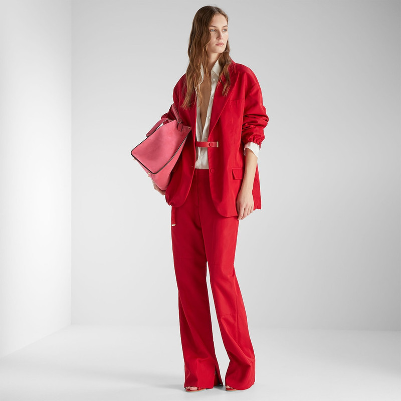 Fendi Way Large Petunia pink suede bag 8