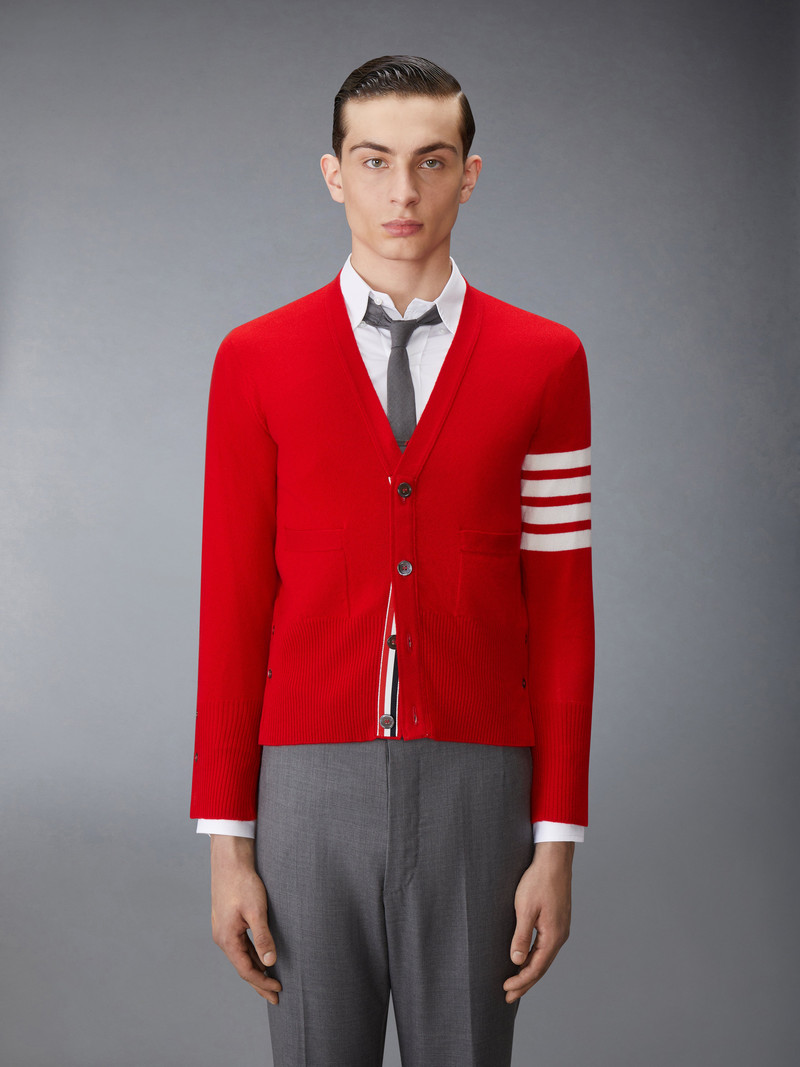 Thom Browne CASHMERE 4-BAR CLASSIC CARDIGAN outlook