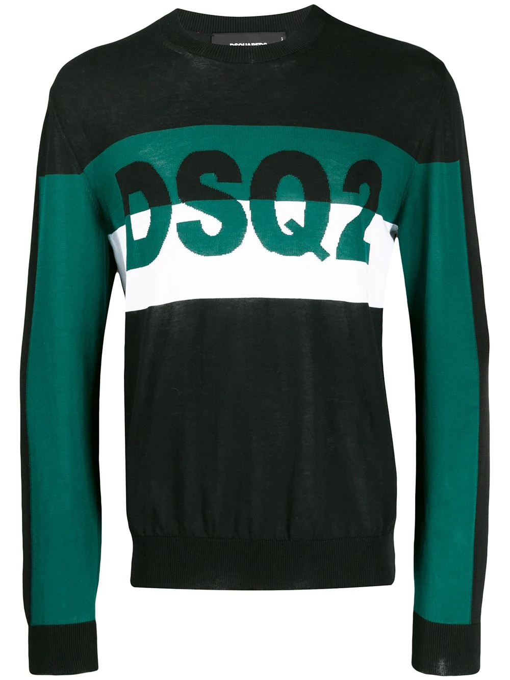 DSQ2 intarsia colour block sweatshirt - 1