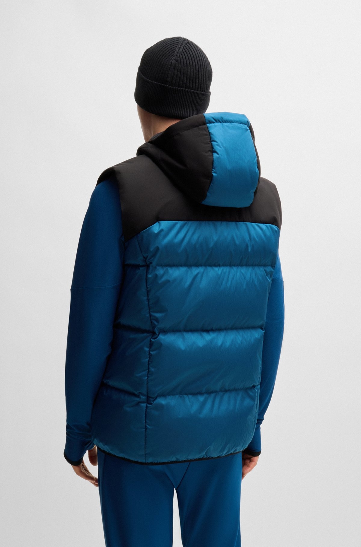 WATER-REPELLENT DOWN GILET WITH LOGO PRINT - 4