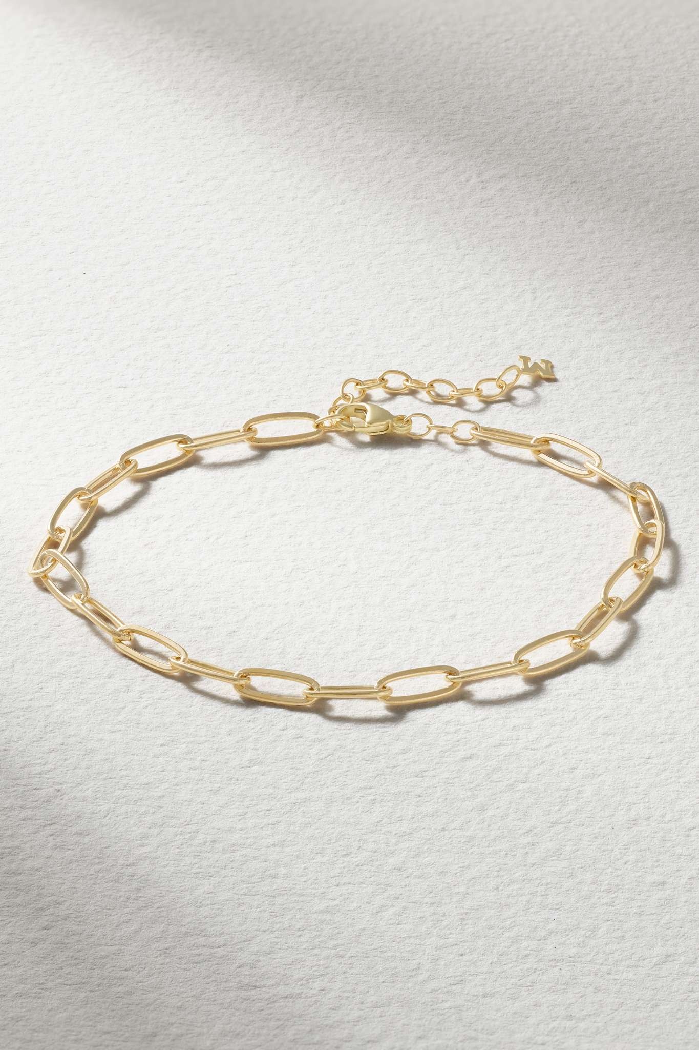 Paperclip Chain 14-karat gold bracelet - 1