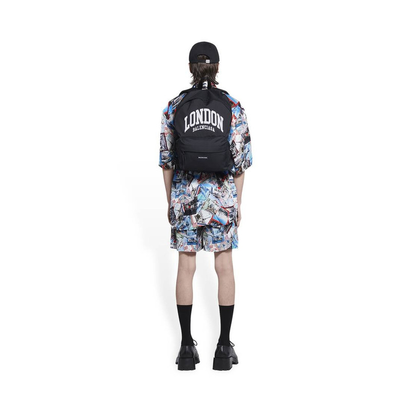 BALENCIAGA Men's Cities London Explorer Backpack  in Black outlook