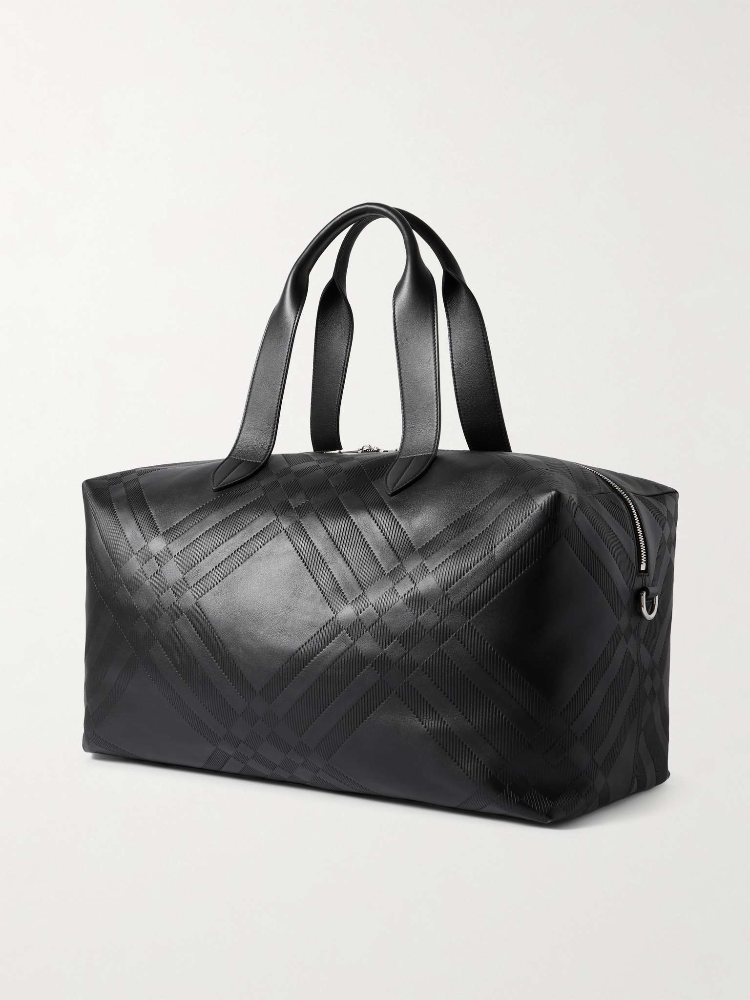 Embossed Full-Grain Leather Weekend Bag - 4