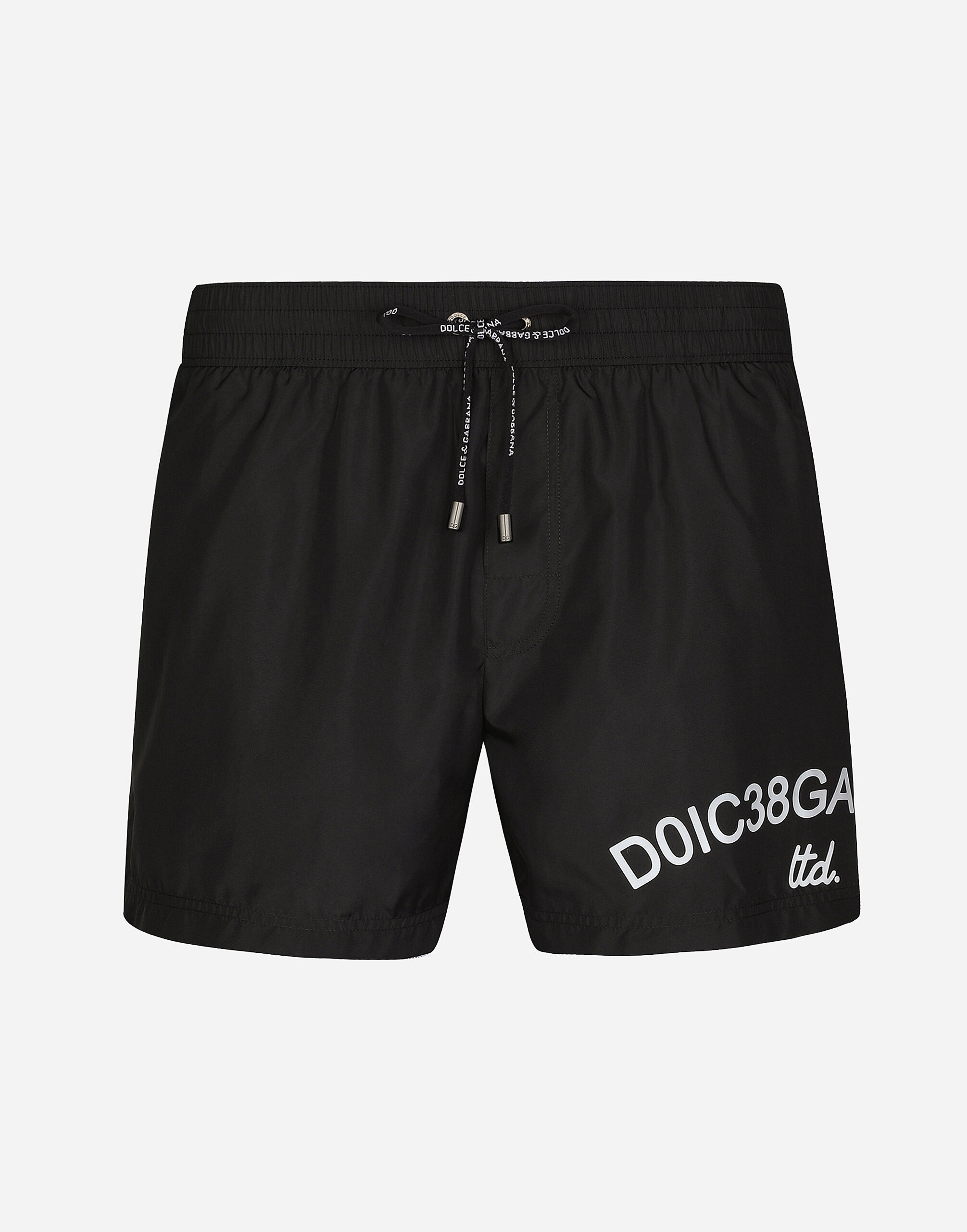Short swim trunks with Dolce&Gabbana logo - 1