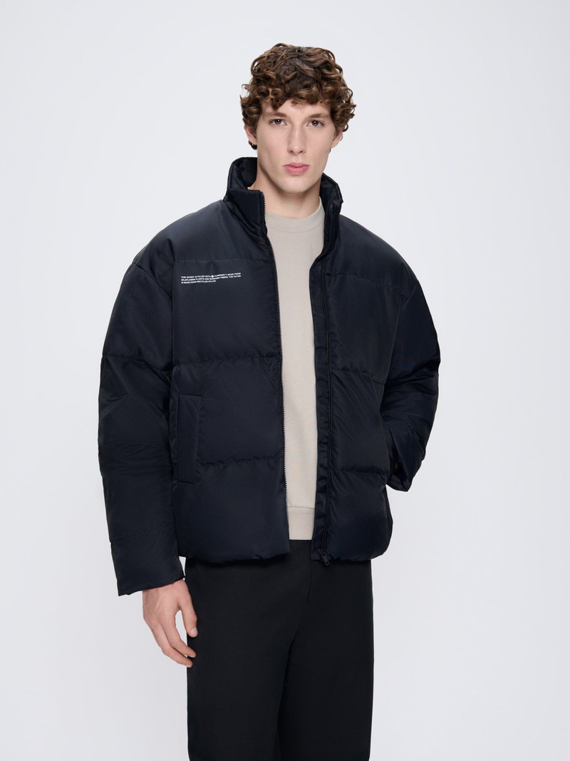 PANGAIA Mens FLWRDWN™ Bomber Jacket - Black outlook