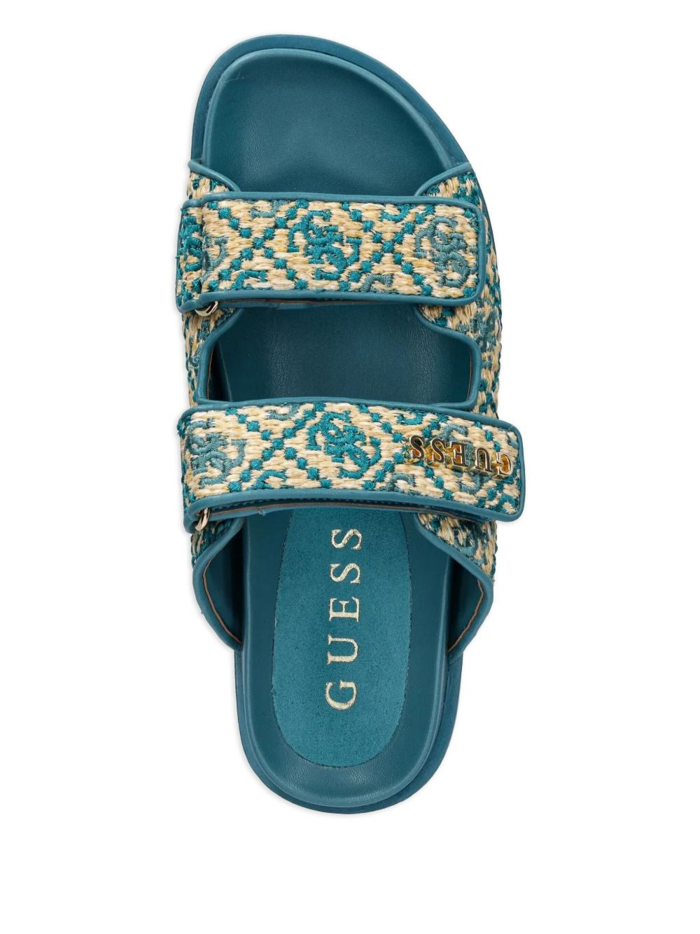 Fadeliza textured double-strap flat sandals - 4