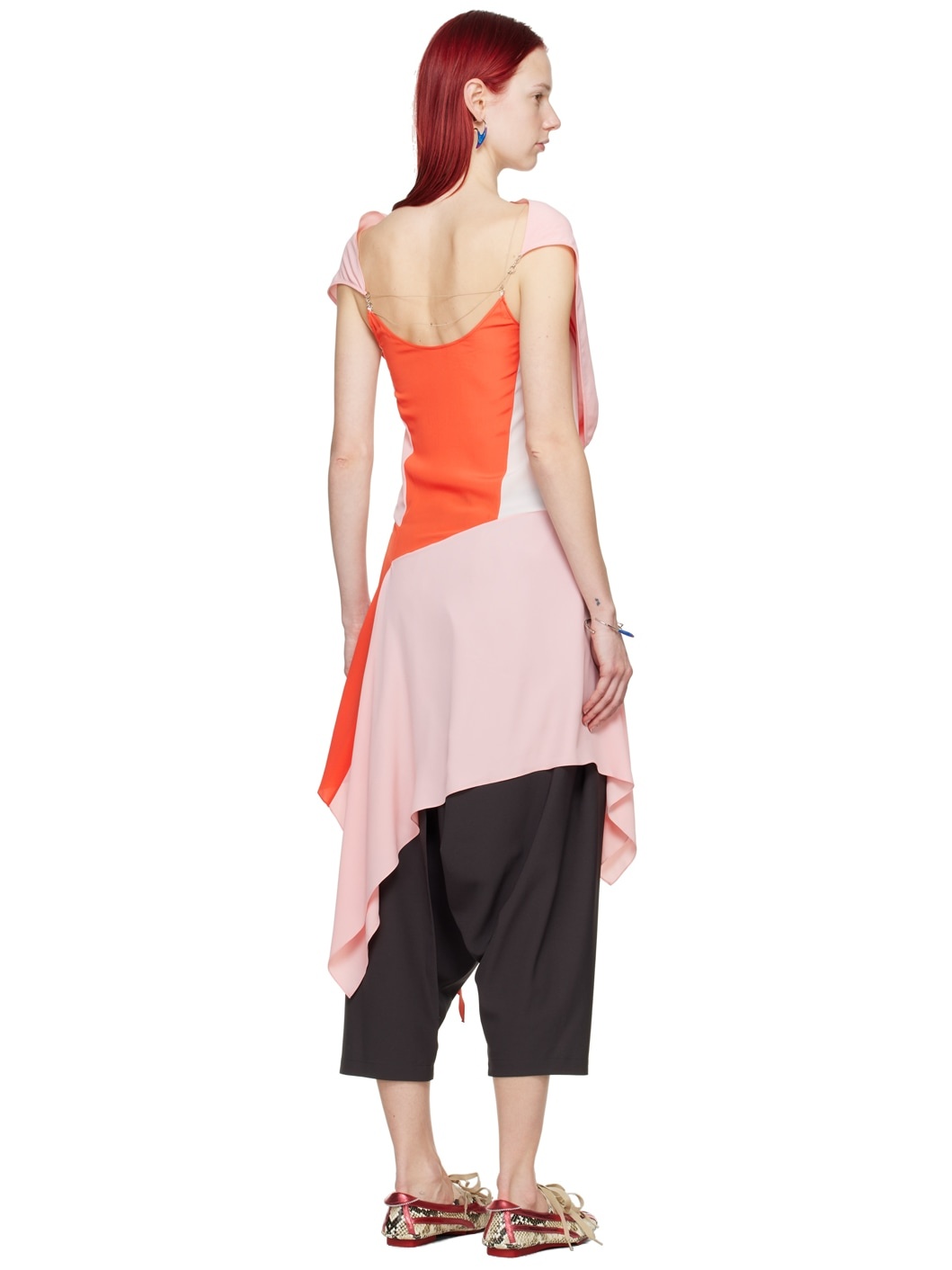 Pink & Orange Jogokba Midi Dress - 3