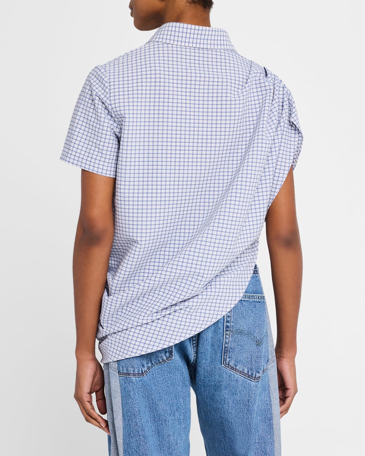Ruby Draped Plaid Shirt - 3