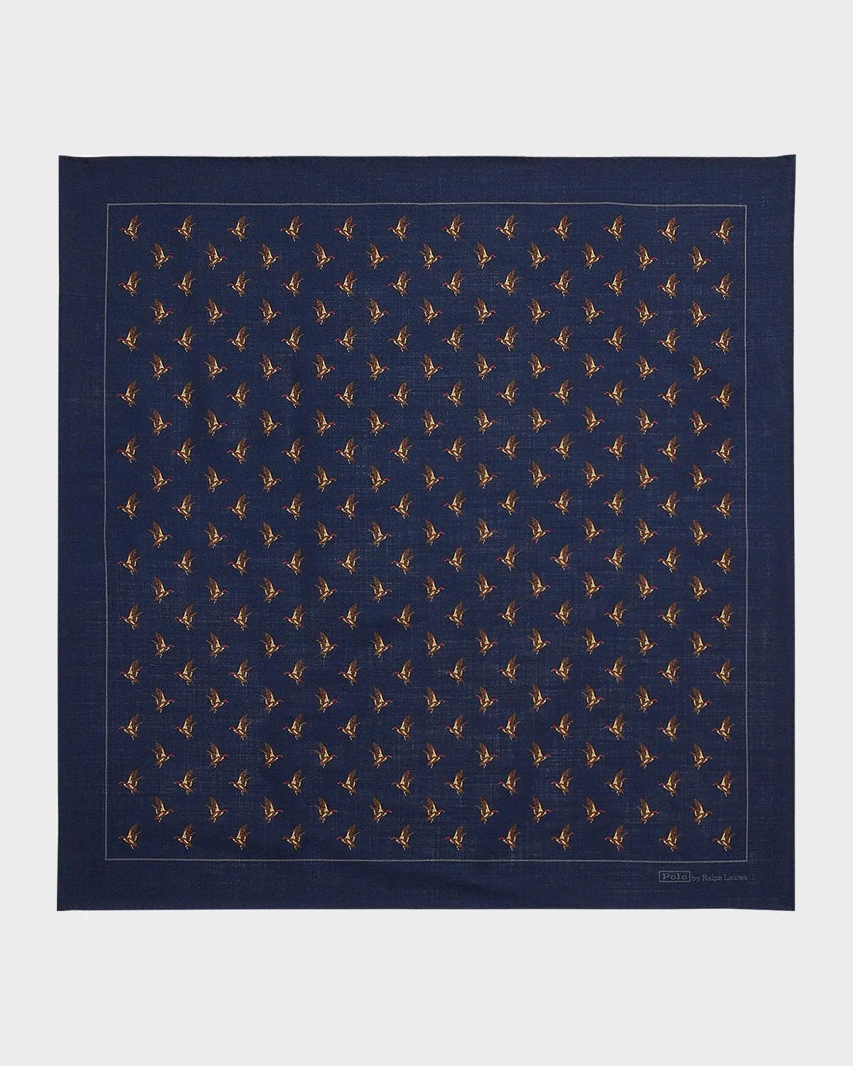 Men's Duck-Print Wool Challis Bandanna - 1