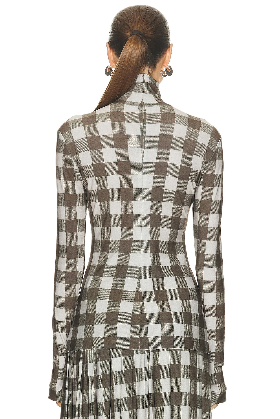 Slim Fit Long Sleeve Turtleneck Top - 3