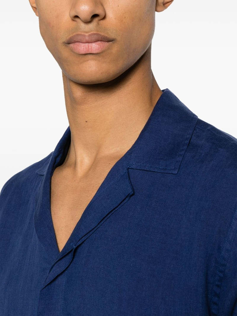 Maitan notched-collar linen shirt 5