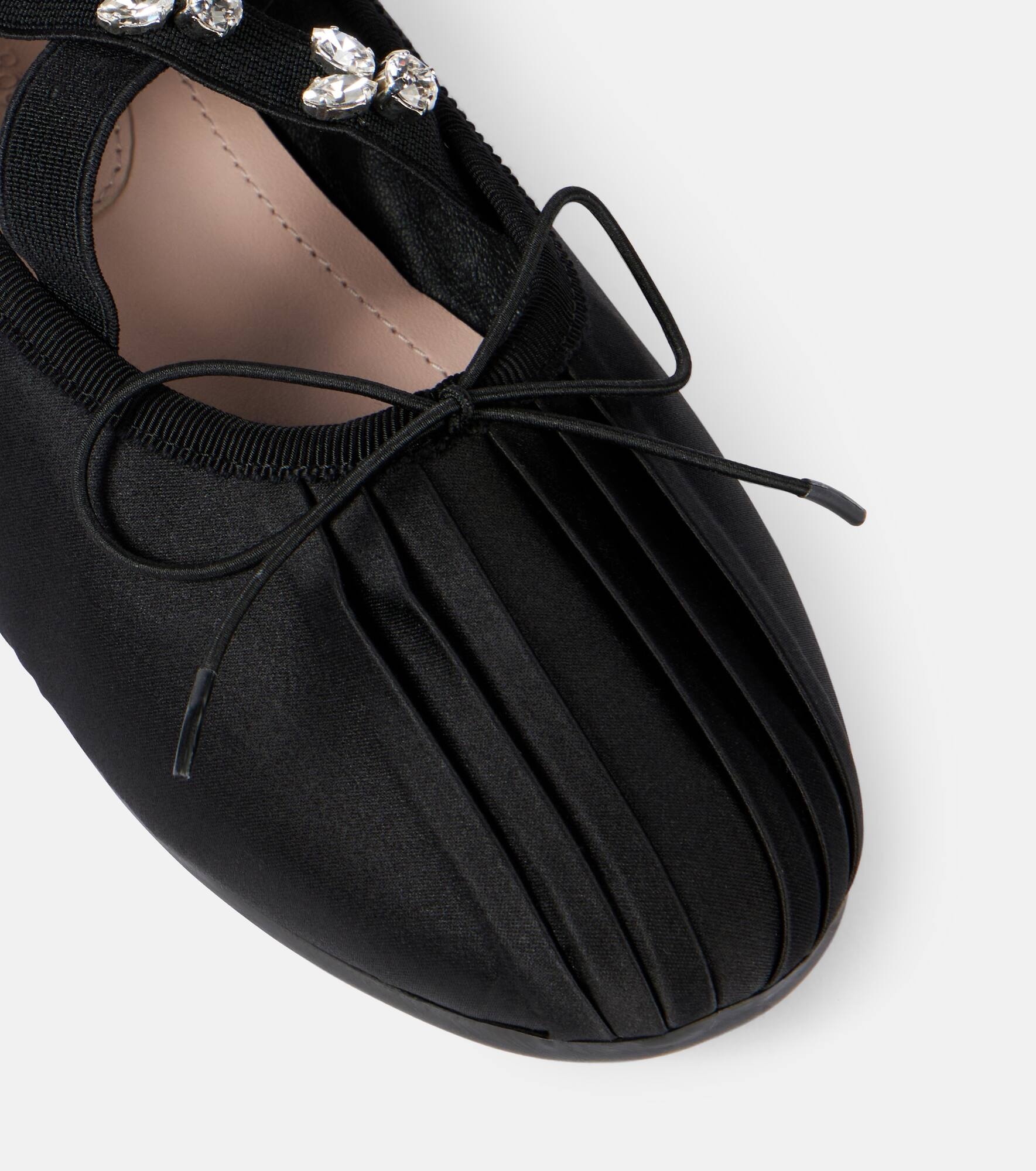 Embellished satin ballet flats - 5