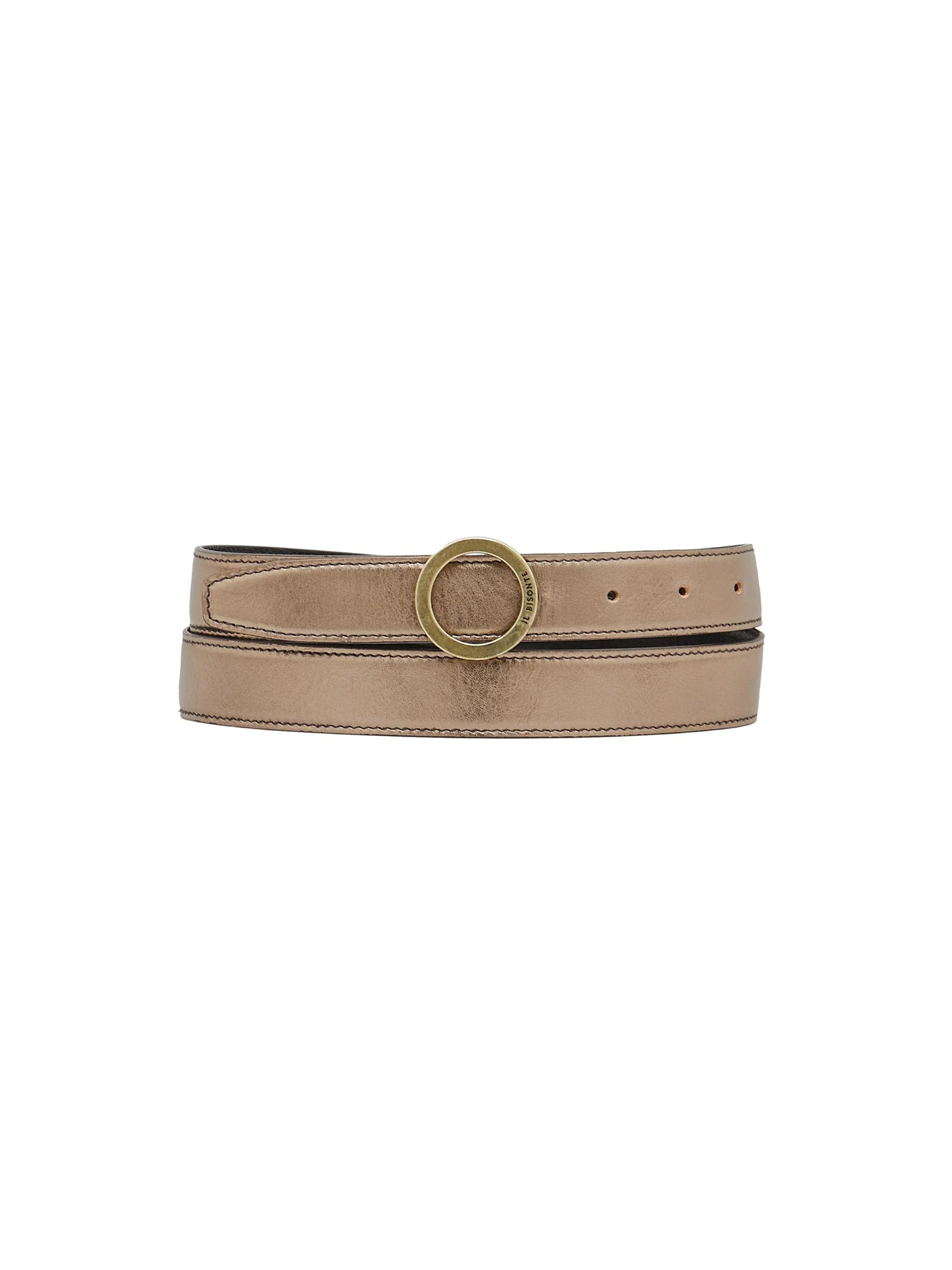 Women's Bigallo Leather Belt - Bronze Nero - 1