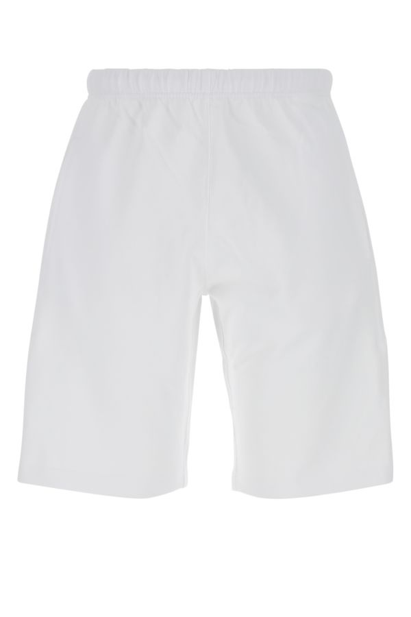 White stretch cotton bermuda shorts - 1