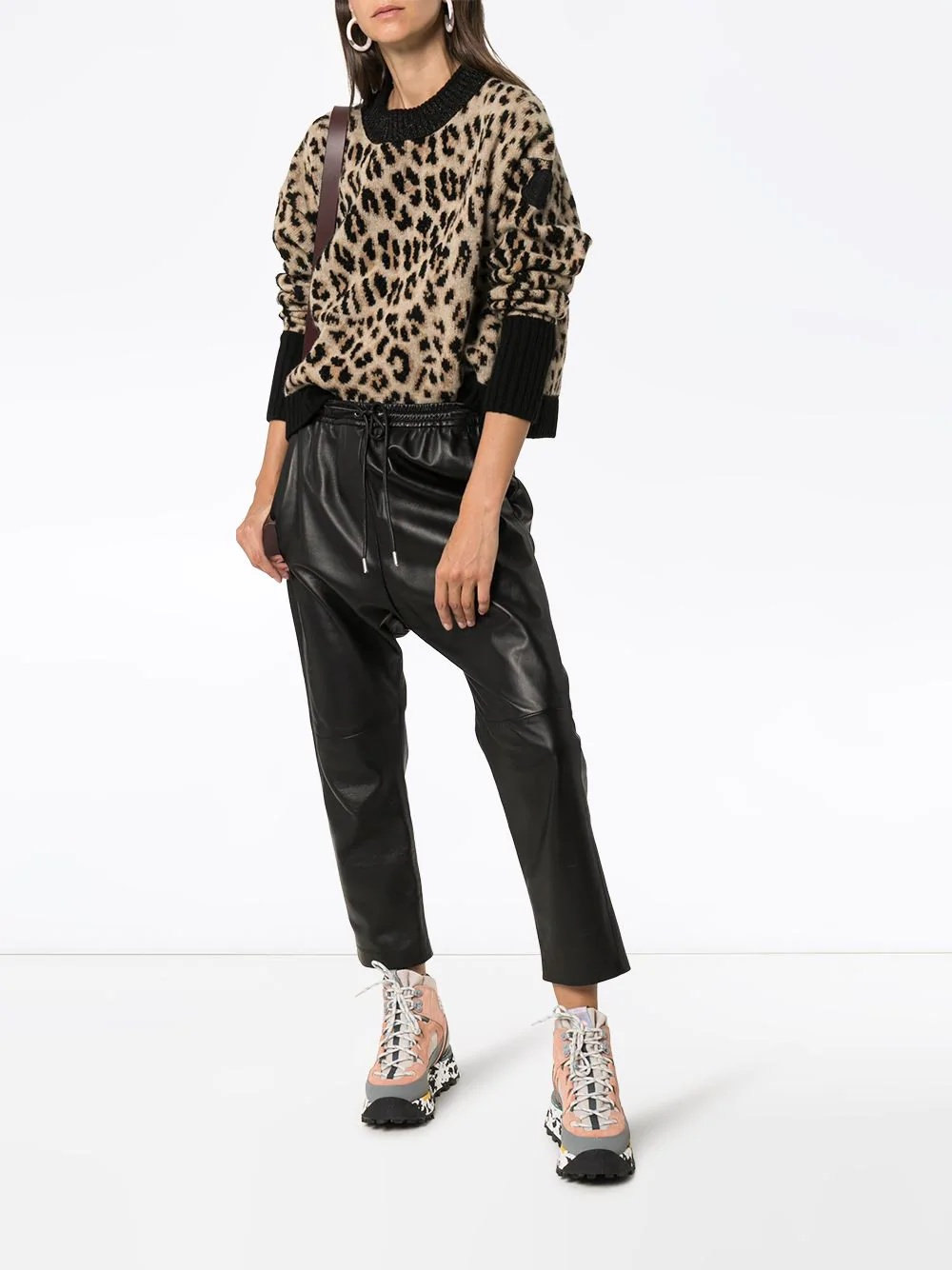 leopard-print knitted jumper - 2