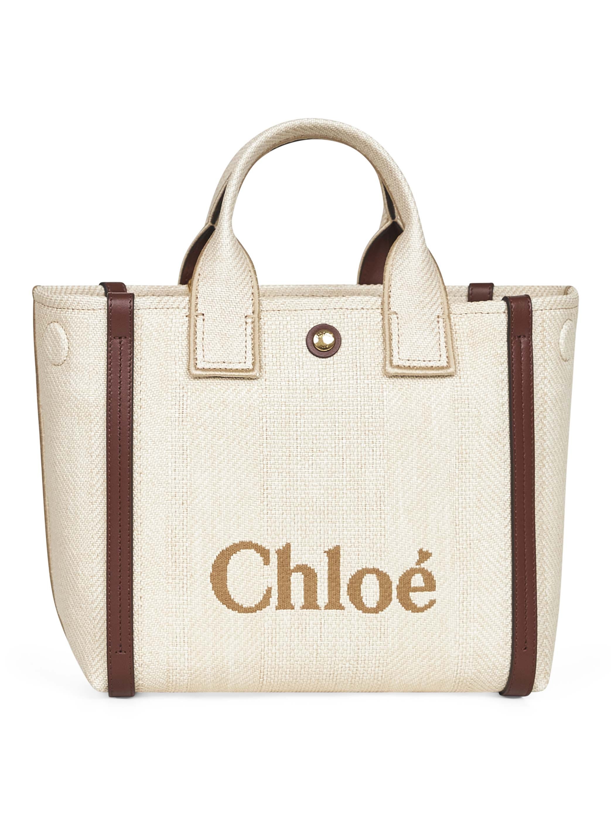 Beige Chloé Carry small tote bag - 3