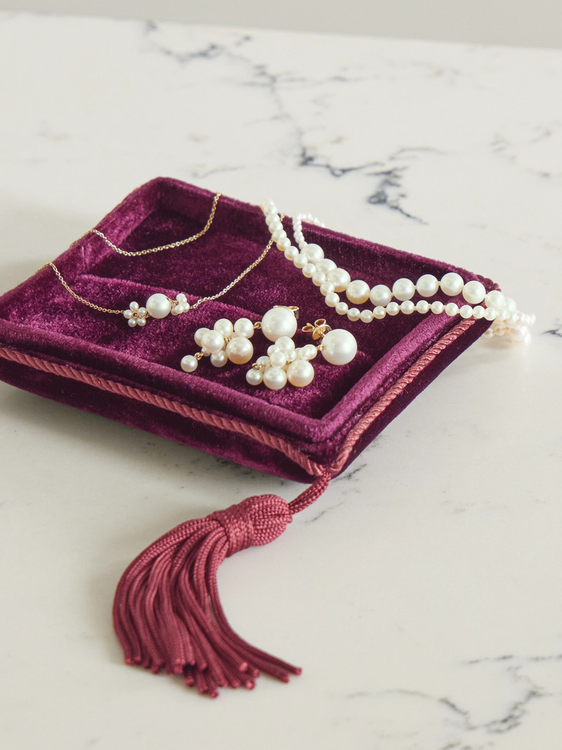 SOPHIE BILLE BRAHE Tasseled Velvet Jewelry Box outlook