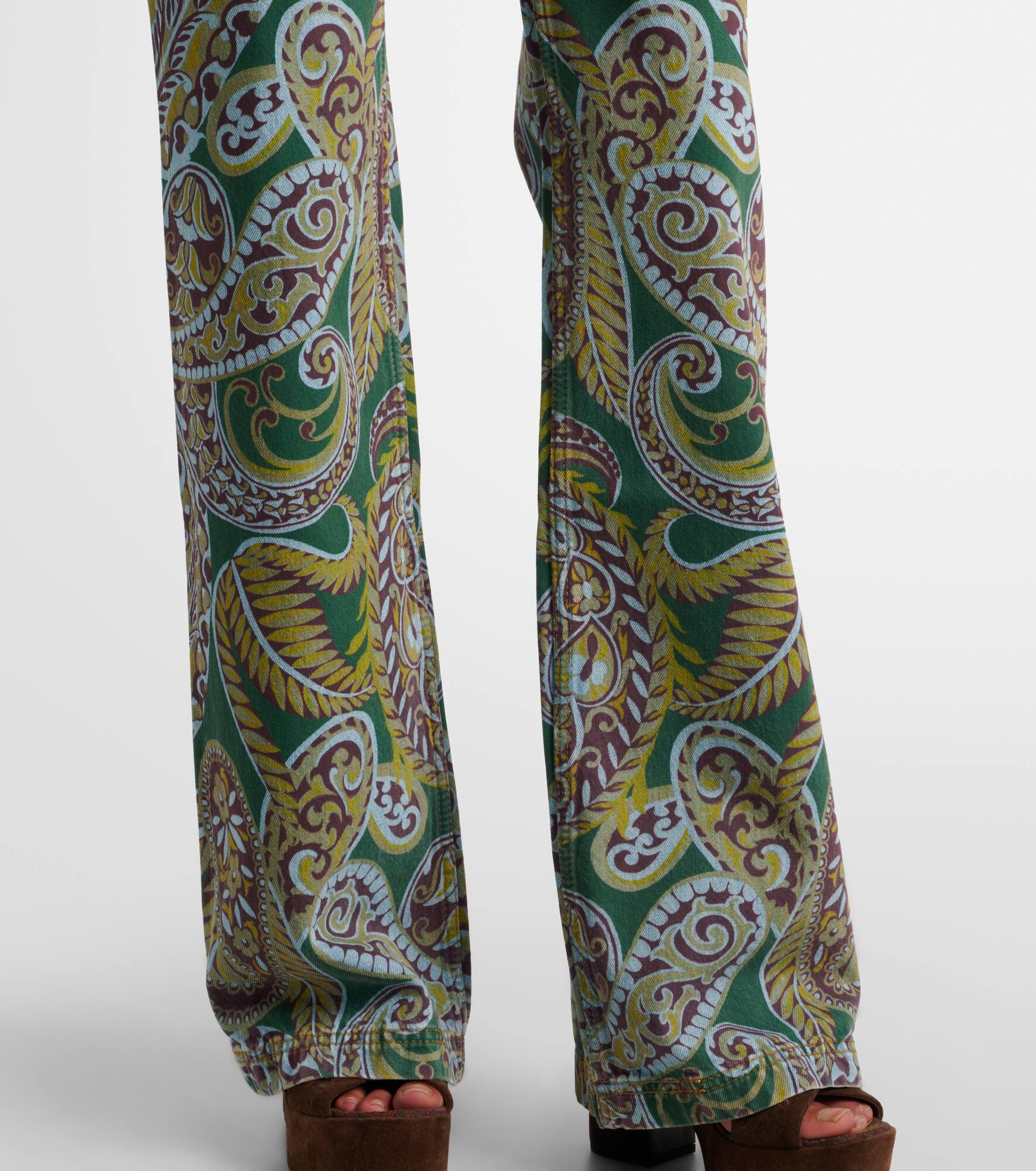 Paisley high-rise bootcut jeans - 5