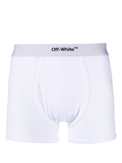 Off-White white logo waistband boxer briefs set outlook