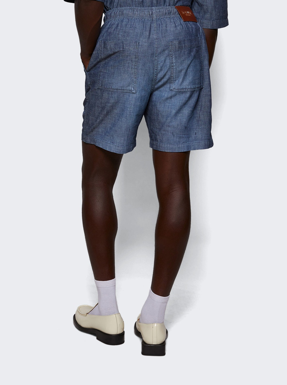 Cotton Shorts Washed Blue - 4