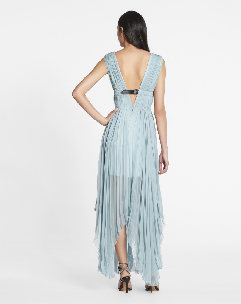 LONG PLEATED DRESS - 3
