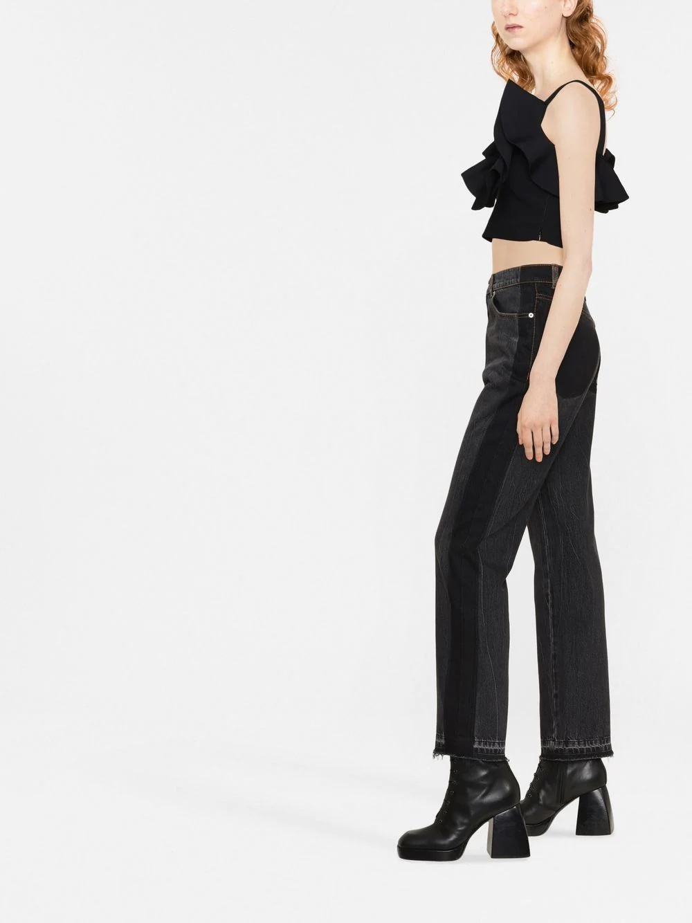 high-waist bootcut jeans - 3