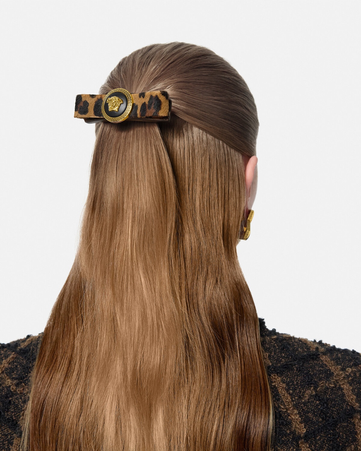 Gianni Ribbon Leopard Hair Clip - 3