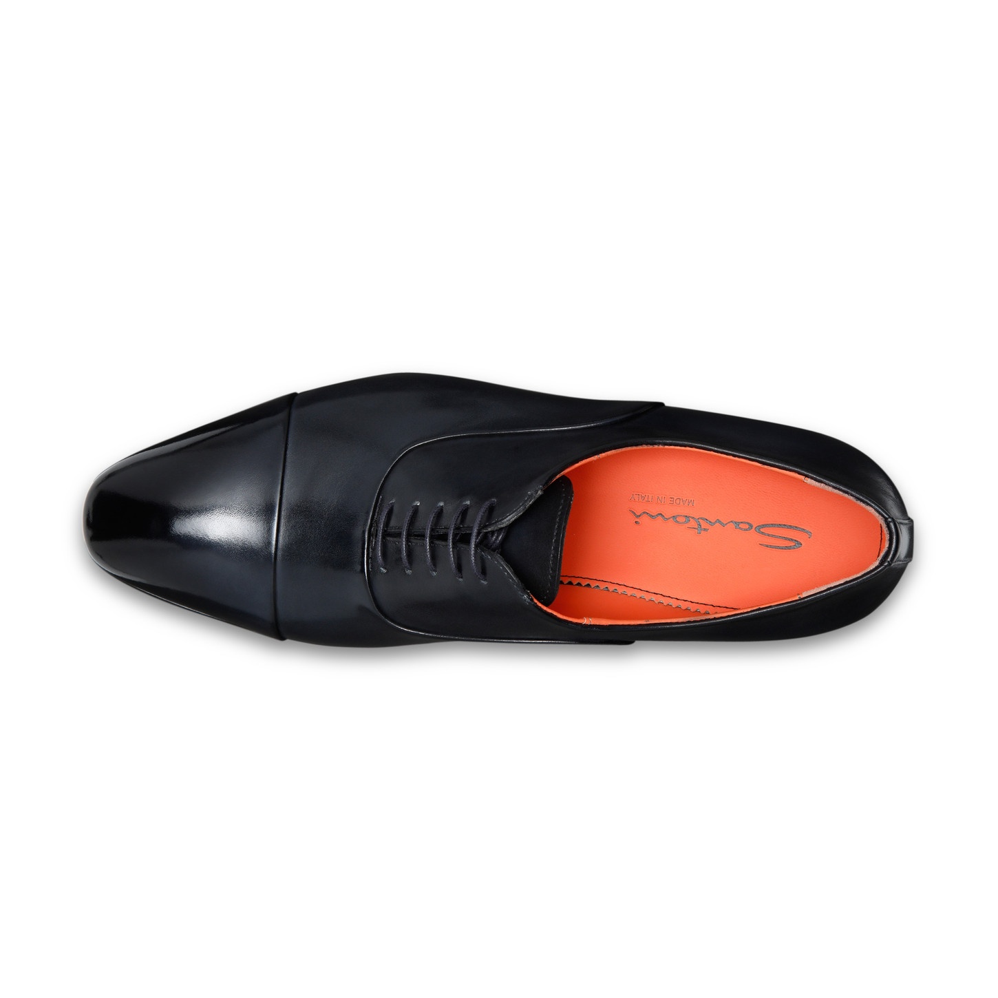Men's blue leather Oxford shoe - 5