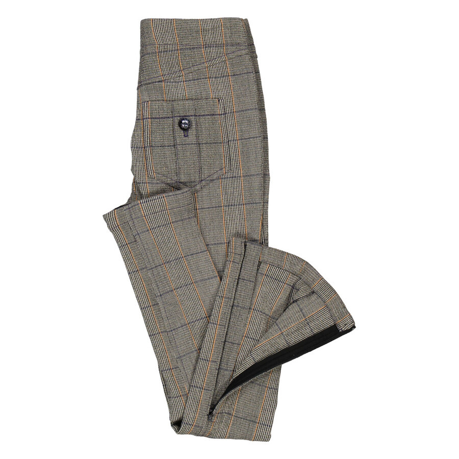 Chloe Ladies Yellow Checked Cropped Leggings, Brand Size 36 (US Size 4) - 7
