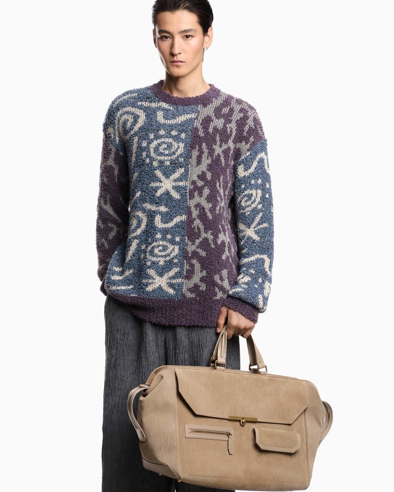 ASV OVERSIZED HANDBAG IN EMBOSSED SUEDE 6