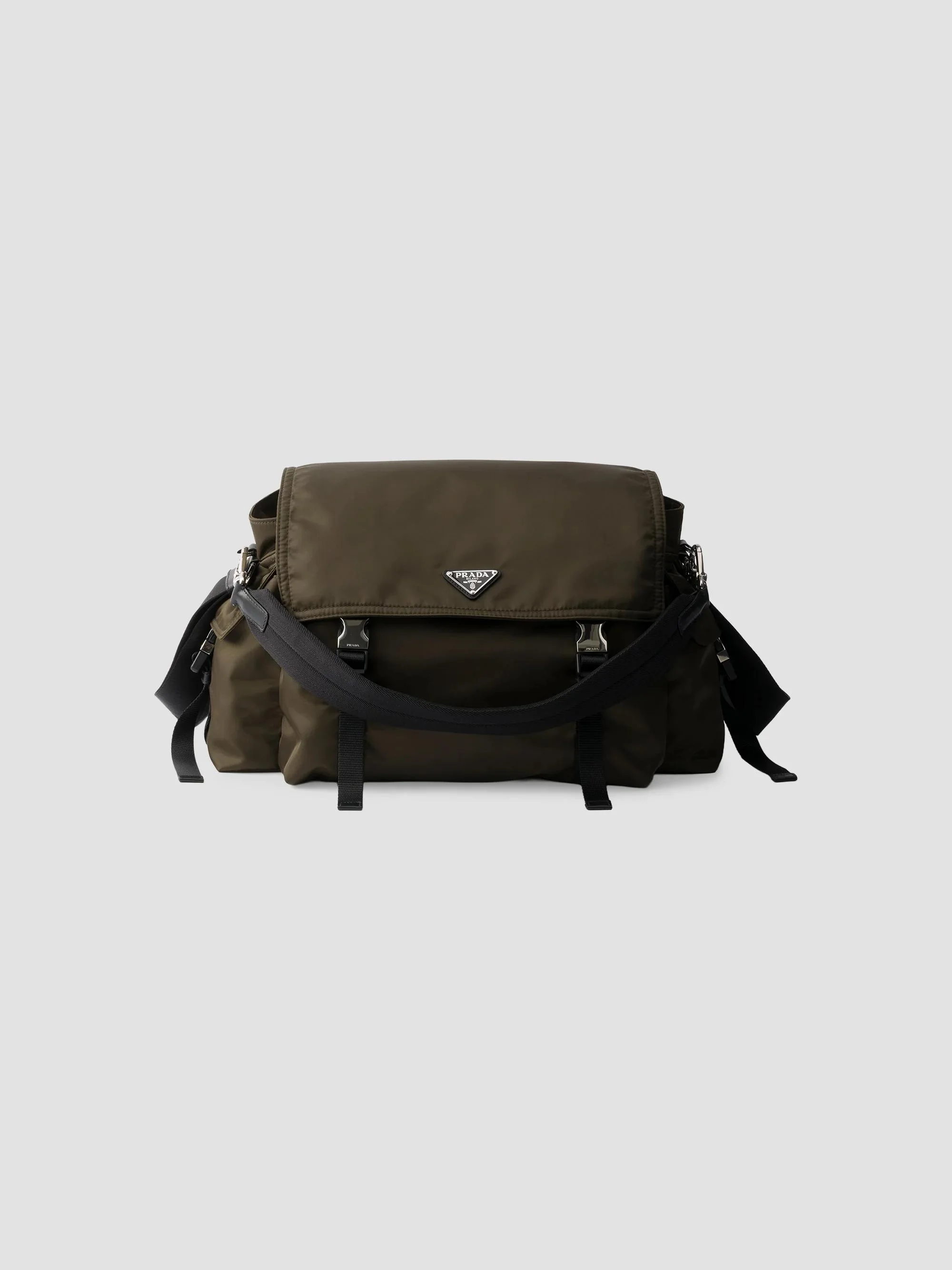 Men's Explore Re-Nylon and Leather Bag - Green - 1