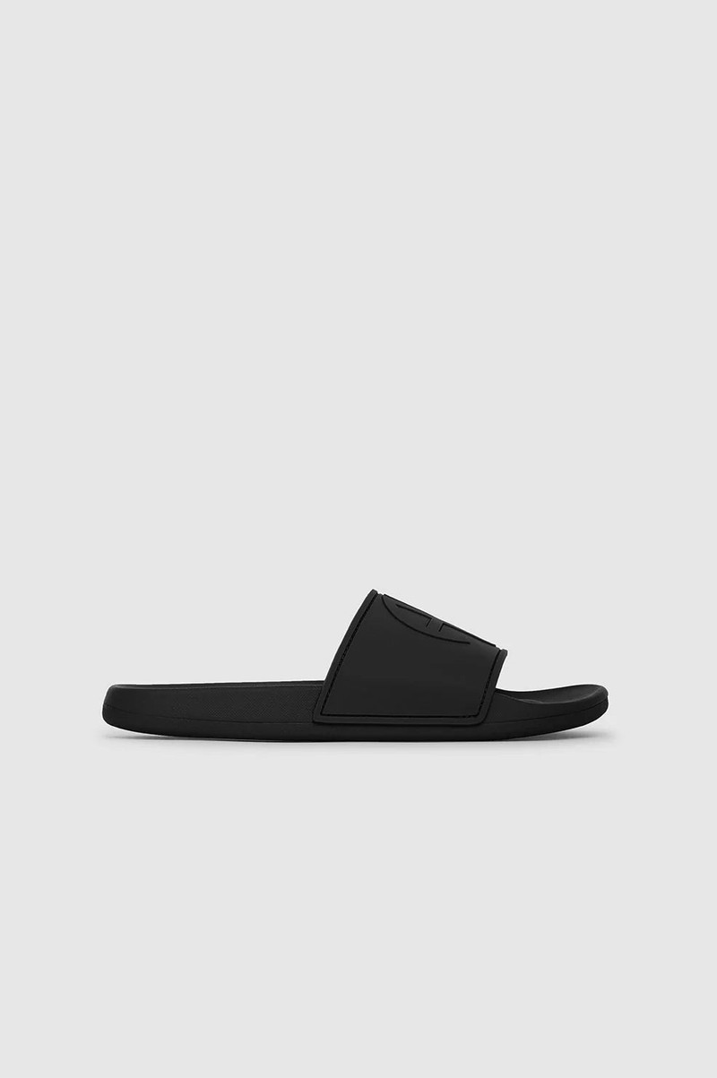 Isla Slides - Black Monogram 1
