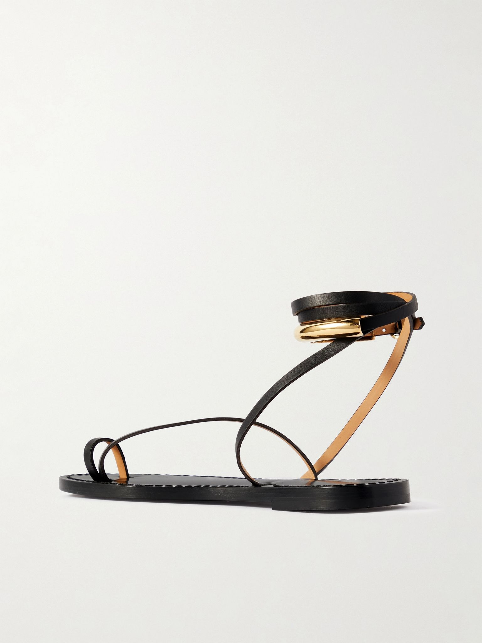 The Kalahari embellished leather sandals Black - 3