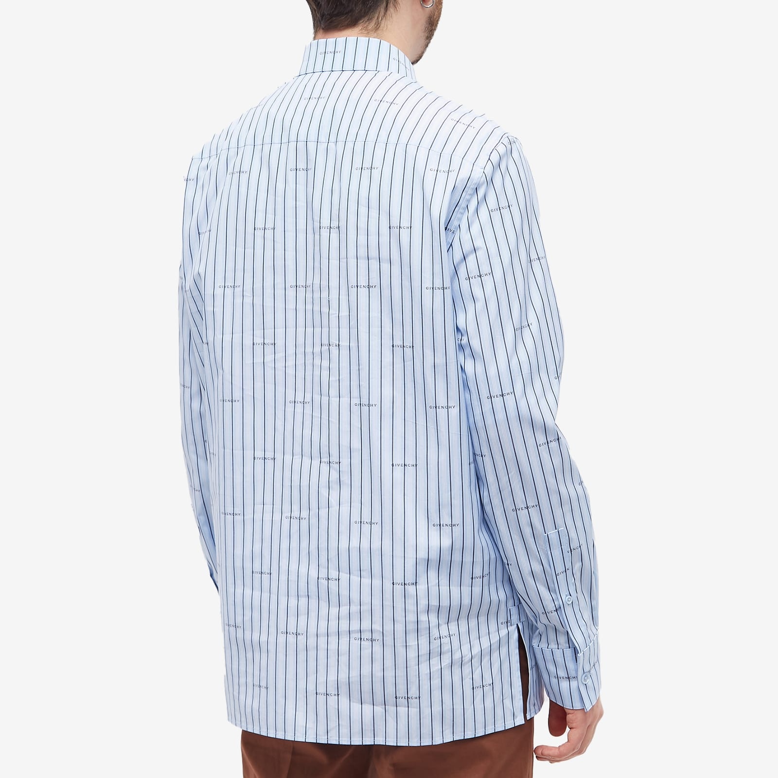 Givenchy Repeat Logo Long Sleeve Stripe Shirt - 3