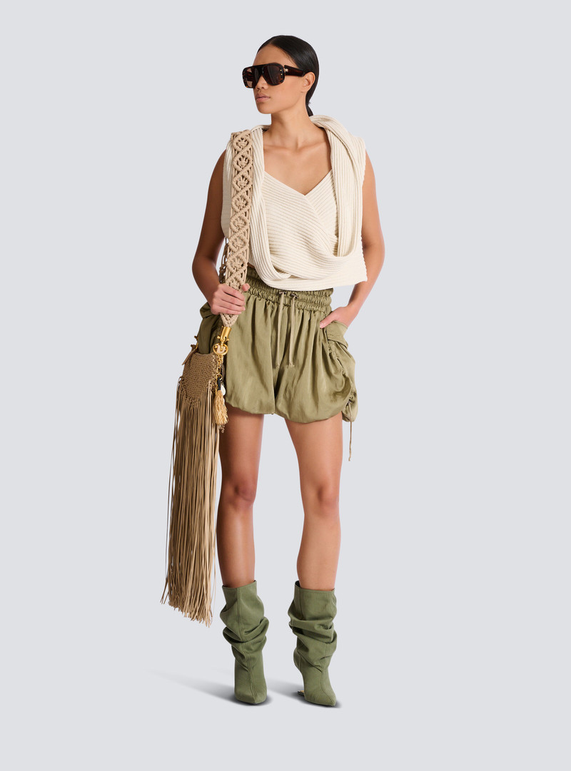 Balmain Viscose twill shorts outlook