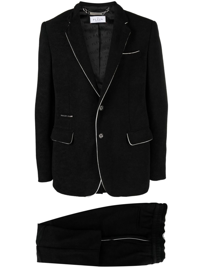 single-breasted chenille suit 1