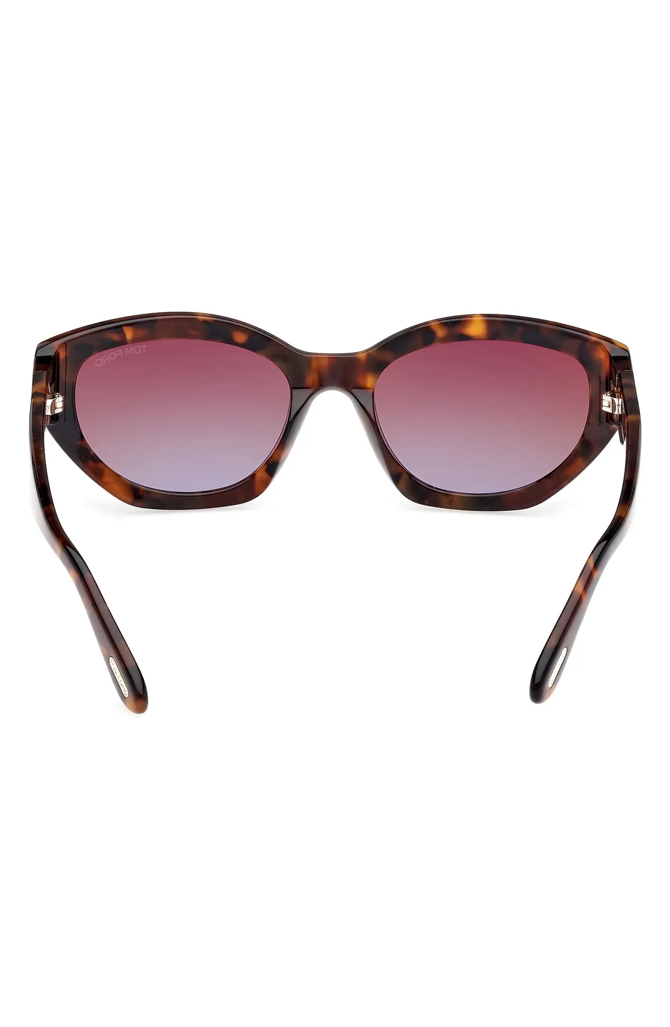 Penny 55mm Geometric Sunglasses in Shiny Vintage Havana /Brown - 9