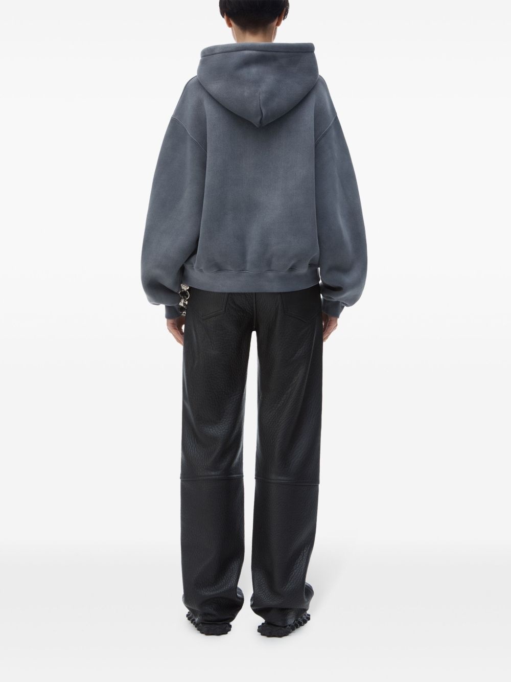 T BY ALEXANDER WANG - Women Essential Terry With Puff Paint Logo Hoodie - 3